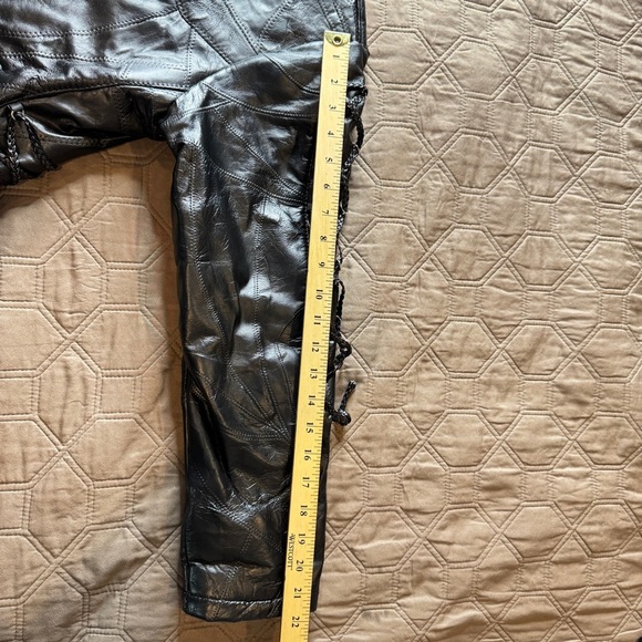 Diamond Plate Genuine Buffalo Leather Jacket Classic Motorcycle Women’s Small - Picture 13 of 15